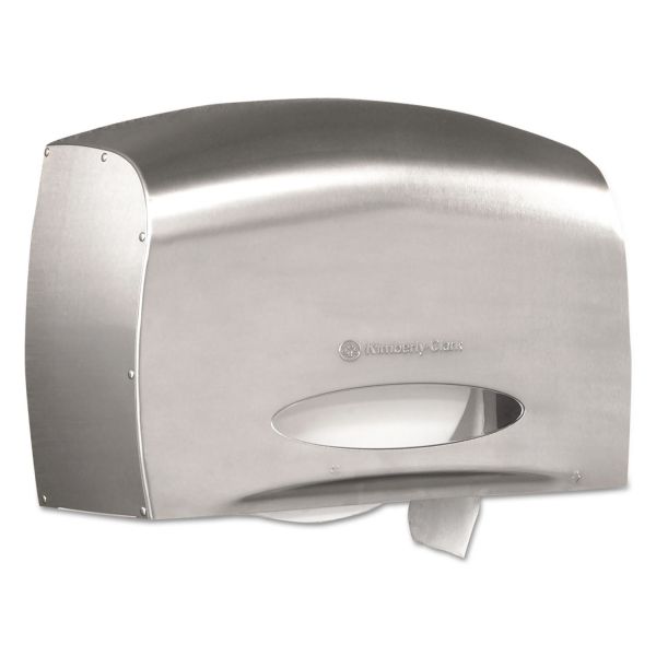 KCC09601 Kimberly-Clark Professional* Coreless JRT Jr. Bath Tissue Dispenser, EZ Load, 6x9.8x14.3, Stainless Steel