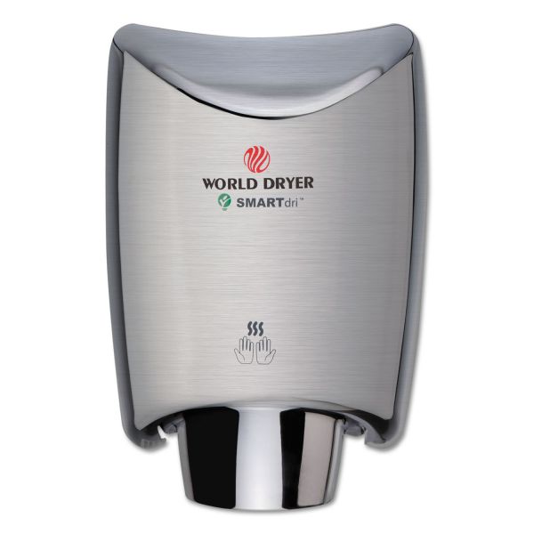 WRLK973A2 WORLD DRYER SMARTdri Hand Dryer, Stainless Steel, Brushed