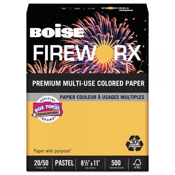 CASMP2204GRP Boise FIREWORX Colored Paper, 20 lb, 8 1/2 x 14, Golden Glimmer, 500 Sheets/Ream