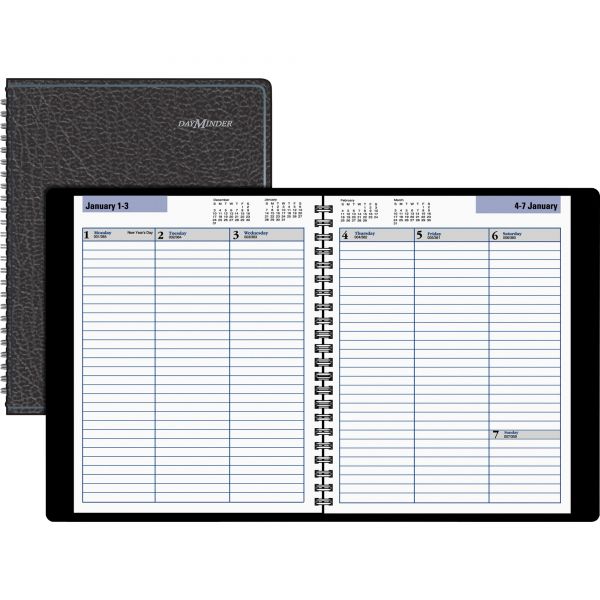 AAGG59000 AT-A-GLANCE DayMinder Weekly Planner, 6 7/8 x 8 3/4, Black, 2019