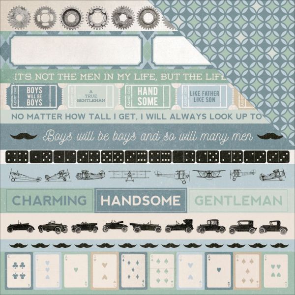 NOTM377876 Barber Shoppe Double-Sided Cardstock 12"X12"