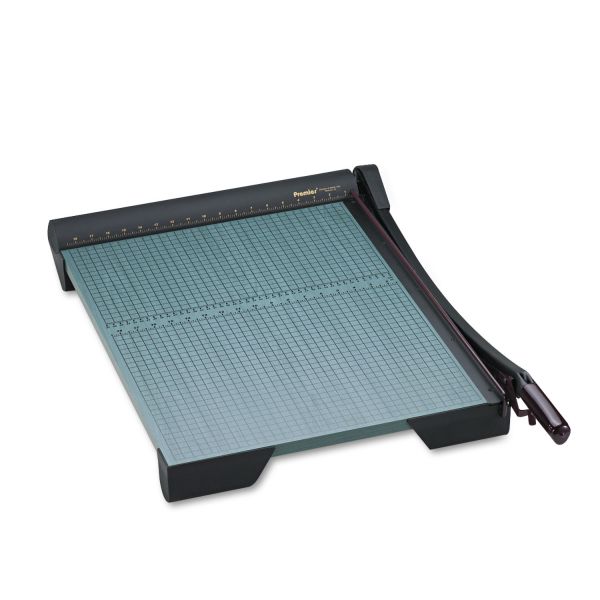 PREW24 Premier The Original Green Paper Trimmer, 20 Sheets, Wood Base, 18 3/4" x 27 1/4"