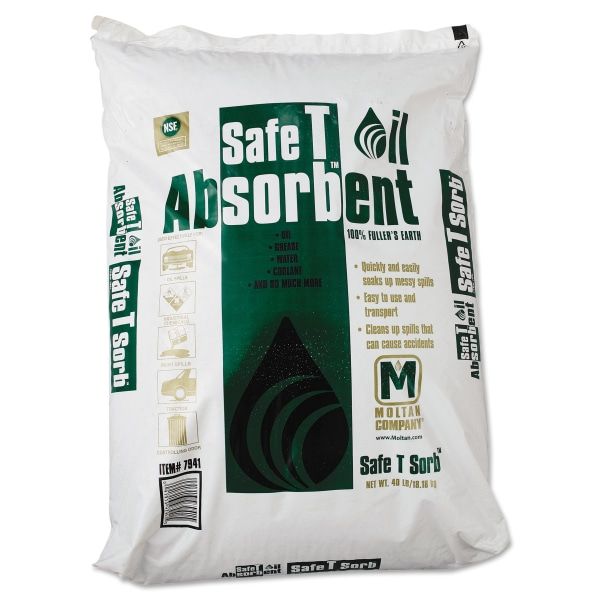 Safe T Sorb AllPurpose Clay Absorbent, Tan, 40 Lb, Pack Of 50