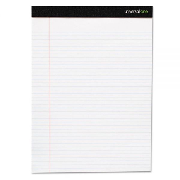 UNV56300 Universal Premium Ruled Writing Pads, White, 5 x 8, Narrow Rule, 50 Sheets, 6 Pads