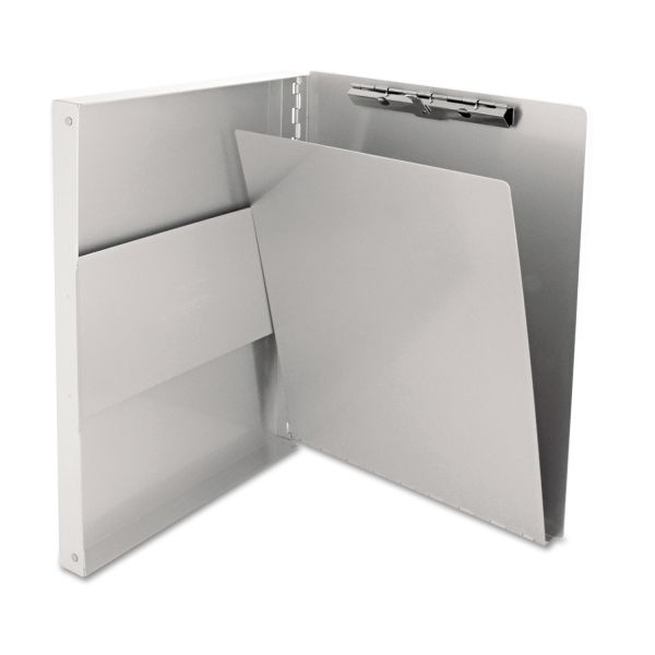 SAU10517 Saunders Snapak Aluminum Side-Open Forms Folder, 1/2" Clip, 8 1/2 x 12 Sheets, Silver