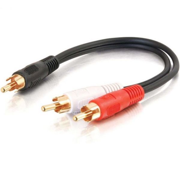 SYNX1767949 C2G 6in Value Series One RCA Mono Male to Two RCA Stereo Male Y-Cable