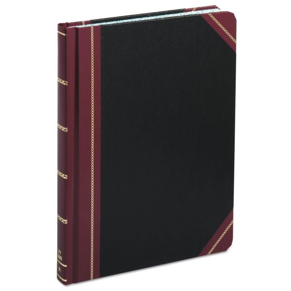 BOR21300R Boorum & Pease Columnar Accounting Book, Record Rule, Black Cover, 300 Pages, 8 1/8 x 10 3/8