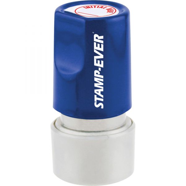 USS5975 Stamp-Ever Pre-inked Initial Here Round Stamp