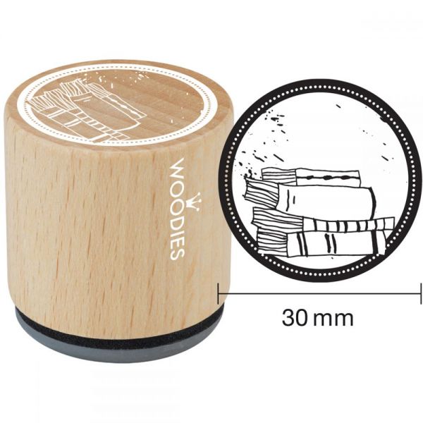 NOTM350178 Woodies Mounted Rubber Stamp 1.35"
