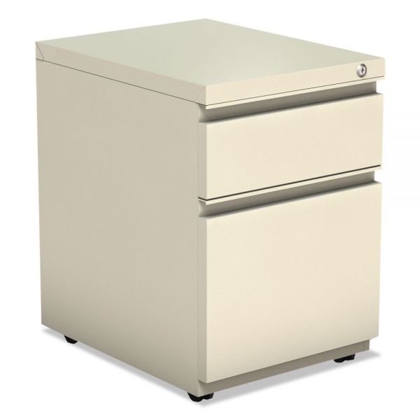 ALEPBBFPY Alera Two-Drawer Metal Pedestal Box File w/Full Length Pull, 14 7/8w x 19 1/8d, Putty