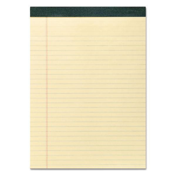 ROA74712 Roaring Spring Recycled Legal Pad, 8 1/2 x 11 Sheets, 40/Pad, Canary, Dozen