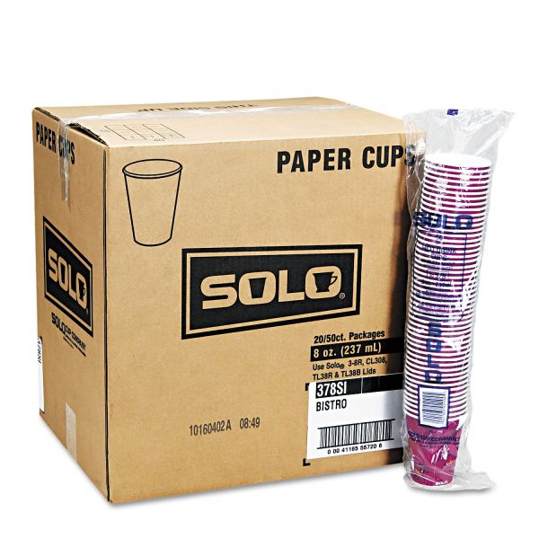 SCC370SI Dart Bistro Design Hot Drink Cups, Paper, 10oz, 1000/Carton