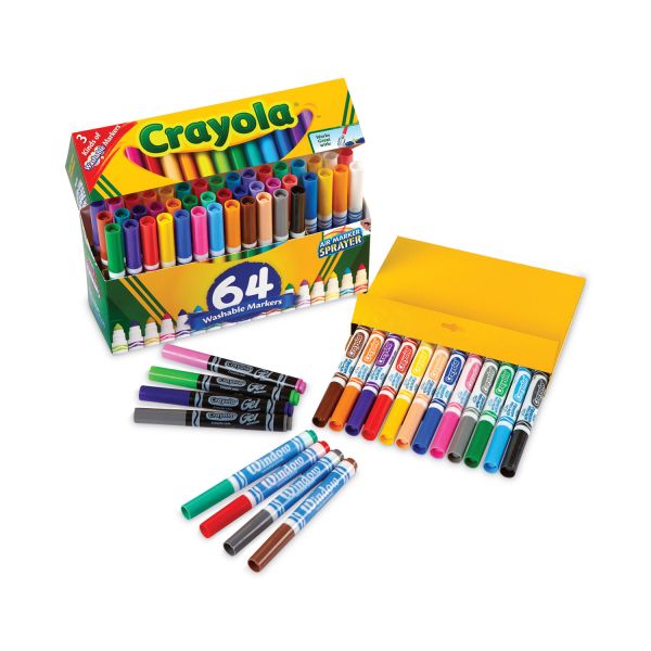 Crayola Washable Marker Variety Pack, (48) Broad Line Markers, (8