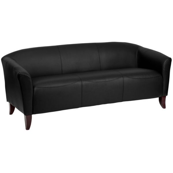 FHF1113BKGG Flash Furniture HERCULES Imperial Series Black Leather Sofa