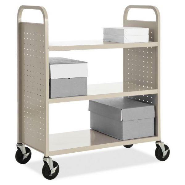 LLR49203 Lorell Flat Shelf Book Cart
