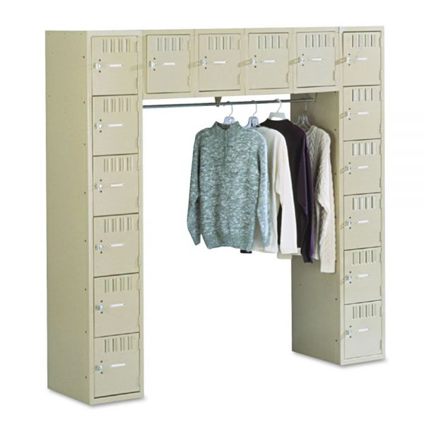 TNNSRS721872ASD Tennsco Sixteen Box Compartments & Coat Bar, 72w x 18d x 72h, Sand