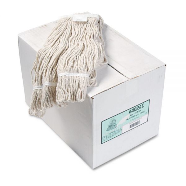 BWK4024CCT Boardwalk Pro Loop Web/Tailband Wet Mop Head, Cotton, 12/Carton