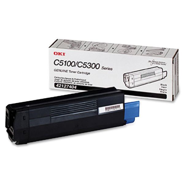OKI42127404 Oki 42127404 High-Yield Toner (Type C6), 5000 Page-Yield, Black