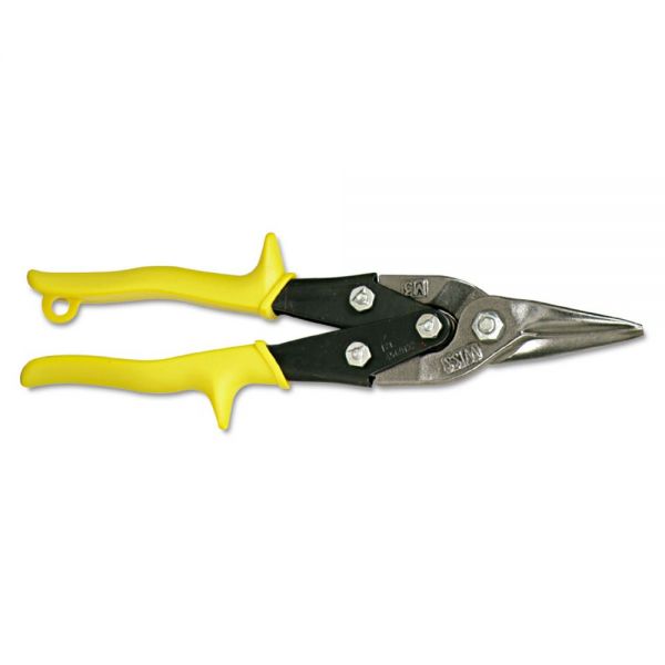 WISM3R Wiss Straight-Cut Compound-Action Snips, 9 3/4in Tool Length, 1 1/2in Blade Length