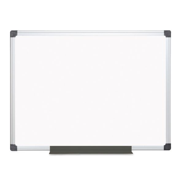 BVCCR0801170MV MasterVision Porcelain Value Dry Erase Board, 36 x 48, White, Aluminum Frame