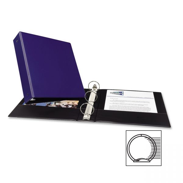 AVE03500 Avery Economy Non-View 3-Ring Binder, 2" Capacity, Round Ring, Blue