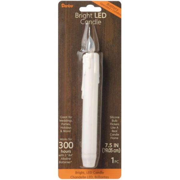 NOTM472683 Darice Bright LED Taper Candle
