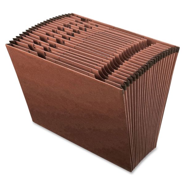 PFXER17A Pendaflex Earthwise by Pendaflex Recycled A-Z Indexed File, 21 Pockets, Letter, Redrope