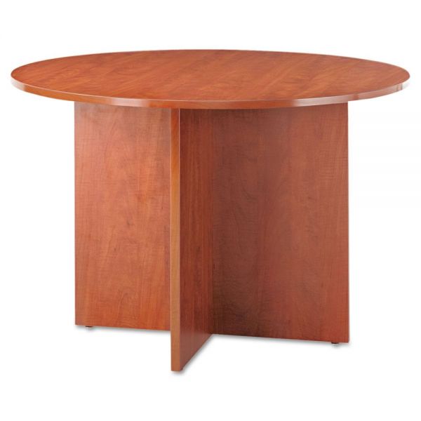 ALEVA7142MC Alera Valencia Round Conference Table w/Legs, 29 1/2h x 42 dia., Medium Cherry