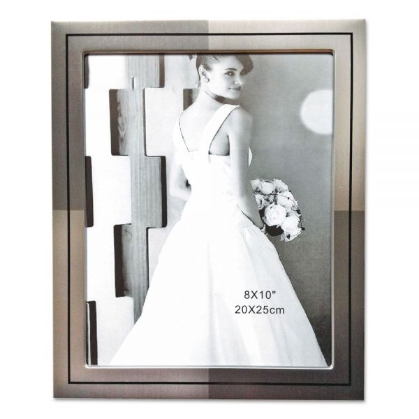 NUD15133 NuDell Metal Master Series Document and Photo Frame, 8 1/2 x 11, Pewter/Black Frame