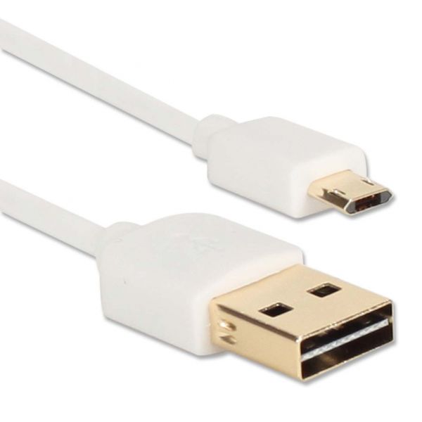 IGRM1Y6741 QVS Premium Sync/Charging USB/Micro-USB Data Transfer Cable