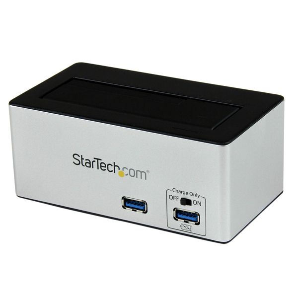 SYNX3693951 StarTech.com USB 3.0 SATA III Hard Drive Docking Station SSD / HDD with integrated Fast Charge USB Hub and UASP support for SATA 6 Gbps - Black
