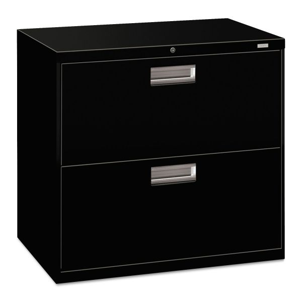 HON672LP HON 600 Series Two-Drawer Lateral File, 30w x 19-1/4d, Black