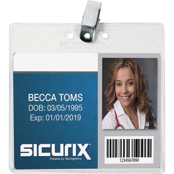 BAU67840 Baumgartens Badge Holders with Clips