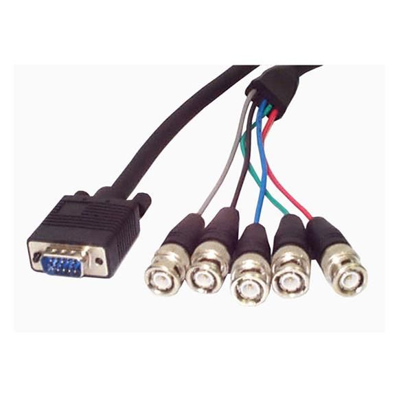 SYNX2852620 StarTech.com 6 ft Coax HD15 VGA to 5 BNC Monitor Cable