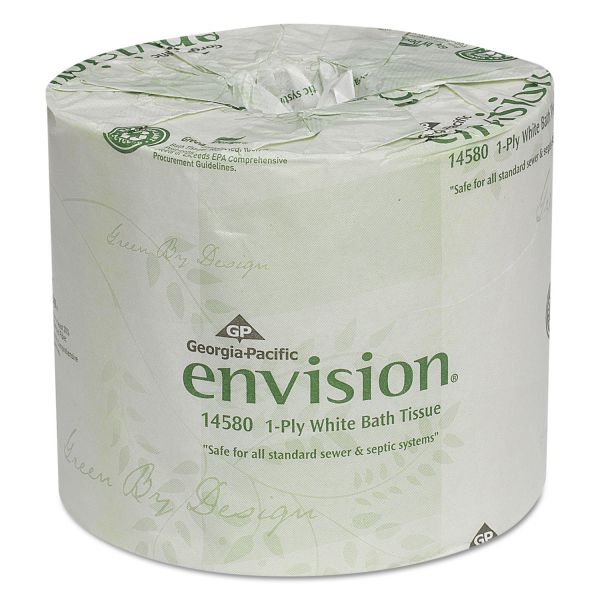 GPC1458001 Georgia Pacific Professional Toilet Paper, 1-Ply, White, 4 x 4 1/20 Sheet, 1210 Sheets/Roll, 80 Rolls/Carton